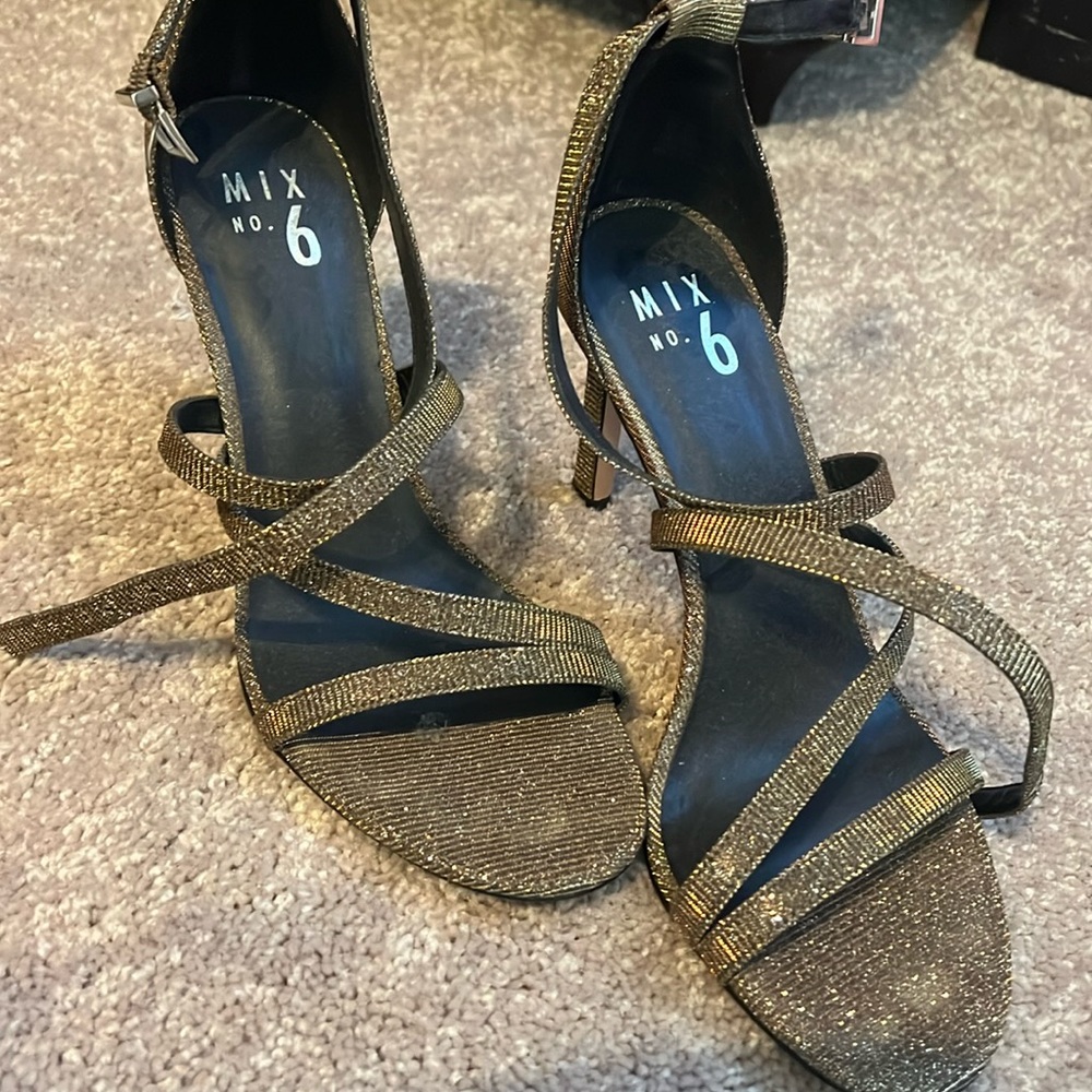 Worn once for wedding. Open toed shoes